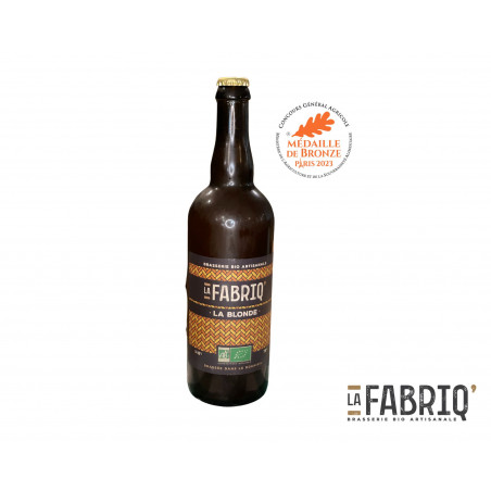 La Fabriq' Blonde Bio, bière blonde 75cl