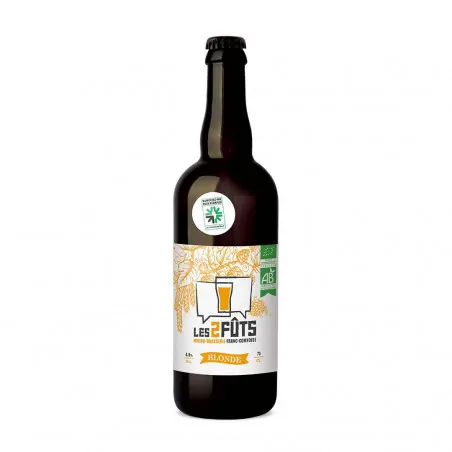 Les 2 Fûts Blonde, bière blonde bio 75cl