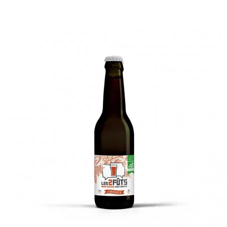 Les 2 Fûts Ambrée, bière ambrée bio 33cl